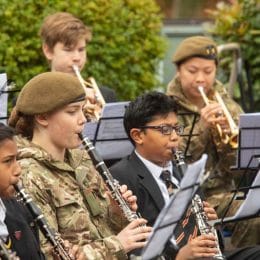 Remembrance Service At Caterham School, Surrey. 2021.