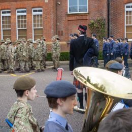 Remembrance Service At Caterham School, Surrey. 2021.