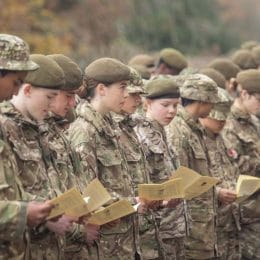 Remembrance Service At Caterham School, Surrey. 2021.