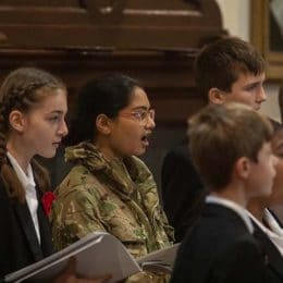 Remembrance Service At Caterham School, Surrey. 2021.
