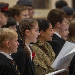 Remembrance Service At Caterham School, Surrey. 2021.