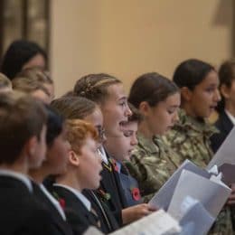 Remembrance Service At Caterham School, Surrey. 2021.