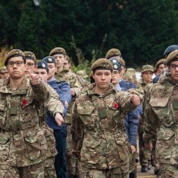 Remembrance Service At Caterham School, Surrey. 2021.