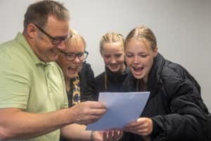 Caterham School GCSE Results Day 2022. Students Return To School The Receive Their GCSE Results Which Determines Their Next Steps In Life.