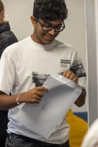 Caterham School GCSE Results Day 2022. Students Return To School The Receive Their GCSE Results Which Determines Their Next Steps In Life.