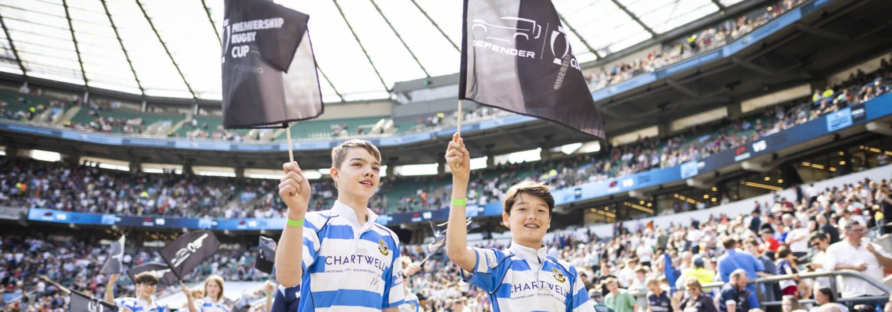 First Year Boys Celebrate with Rugby Heroes