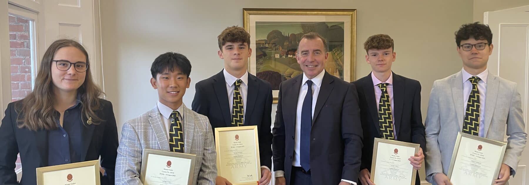 MAster Cadets Receive Awards from Headmaster