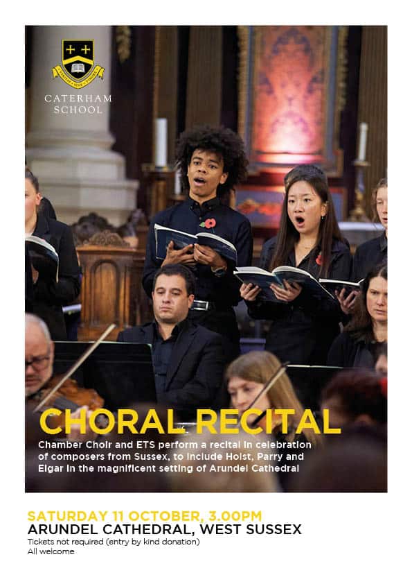 Choral Recital Arundel Cathedral A4 Poster (1)